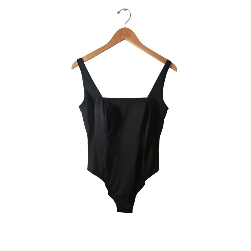BODEN Square-Neck Panelled Swimsuit one piece black US sz 8 SW26 - Picture 6 of 8